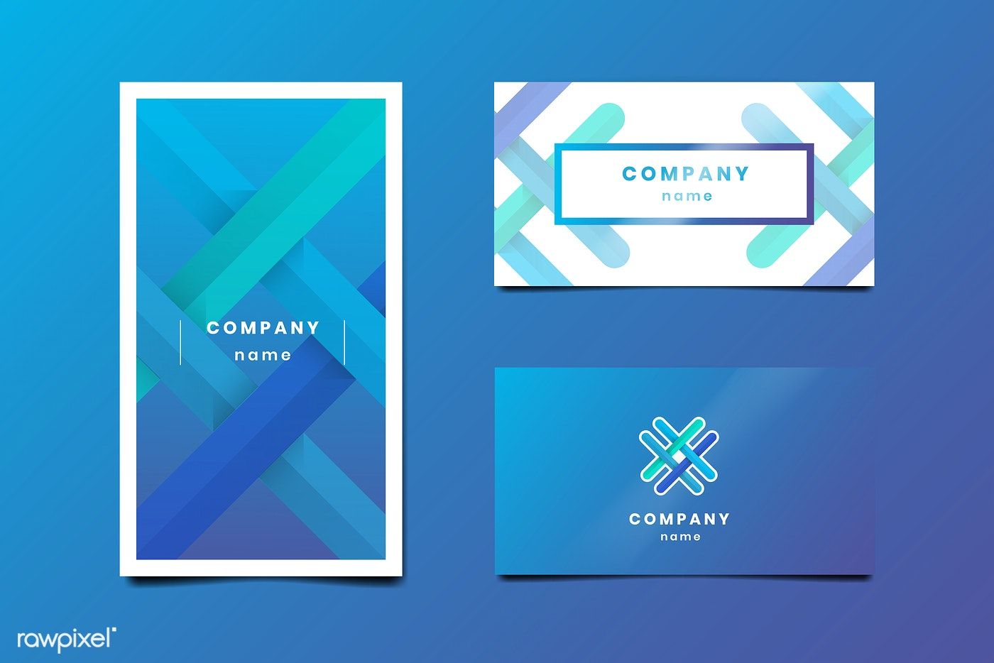 1400x934 Download Premium Image Of Blue Business Card Design Vector