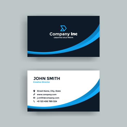 490x490 Modern Black And Blue Business Card