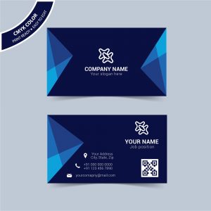 300x300 Modern Blue Business Card Template Free Download
