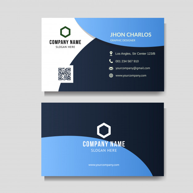 626x626 Modern Blue Business Card Vector Premium Download