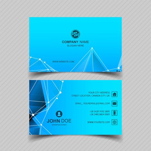 493x490 Modern Blue Business Card Design Vector