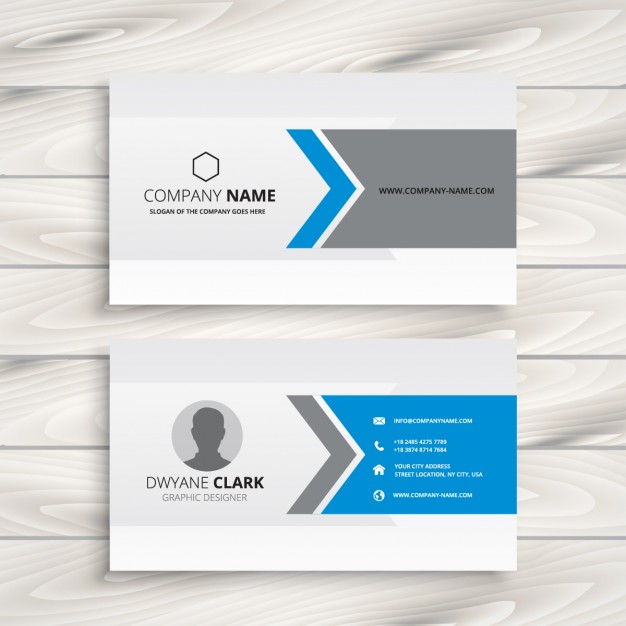 626x626 Blue And Grey Business Card Design Free Vectors Ui Download
