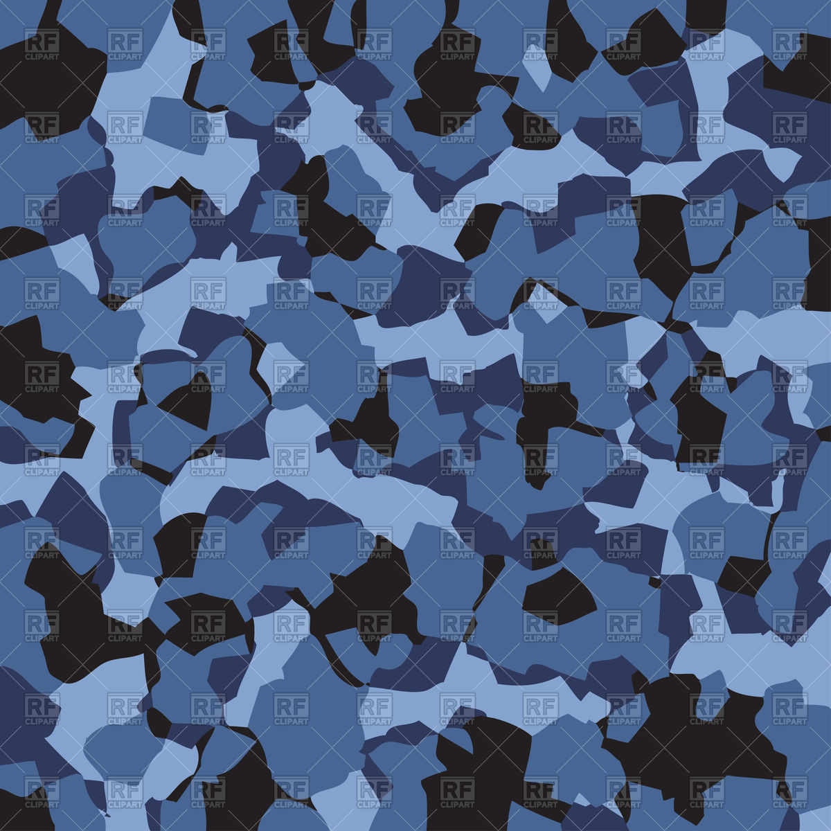 1200x1200 Camouflage Blue Seamless Pattern Vector Image Of Backgrounds