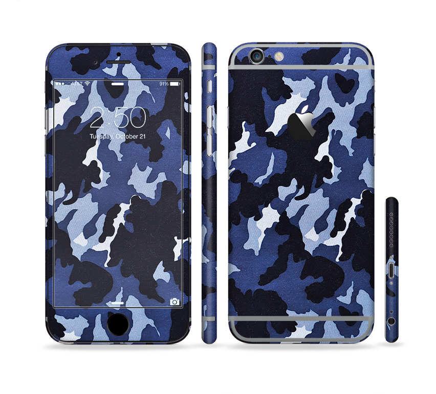 852x771 The Blue Vector Camo Sectioned Skin Series For The Apple Iphone