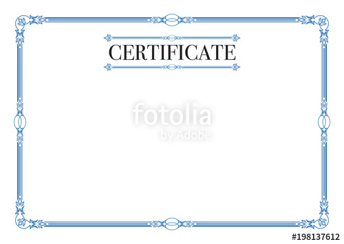 Blue Certificate Border In Old Vintage Style Stock Image 500x354 Blue Certificate Border In Old Vintage Style Stock Image