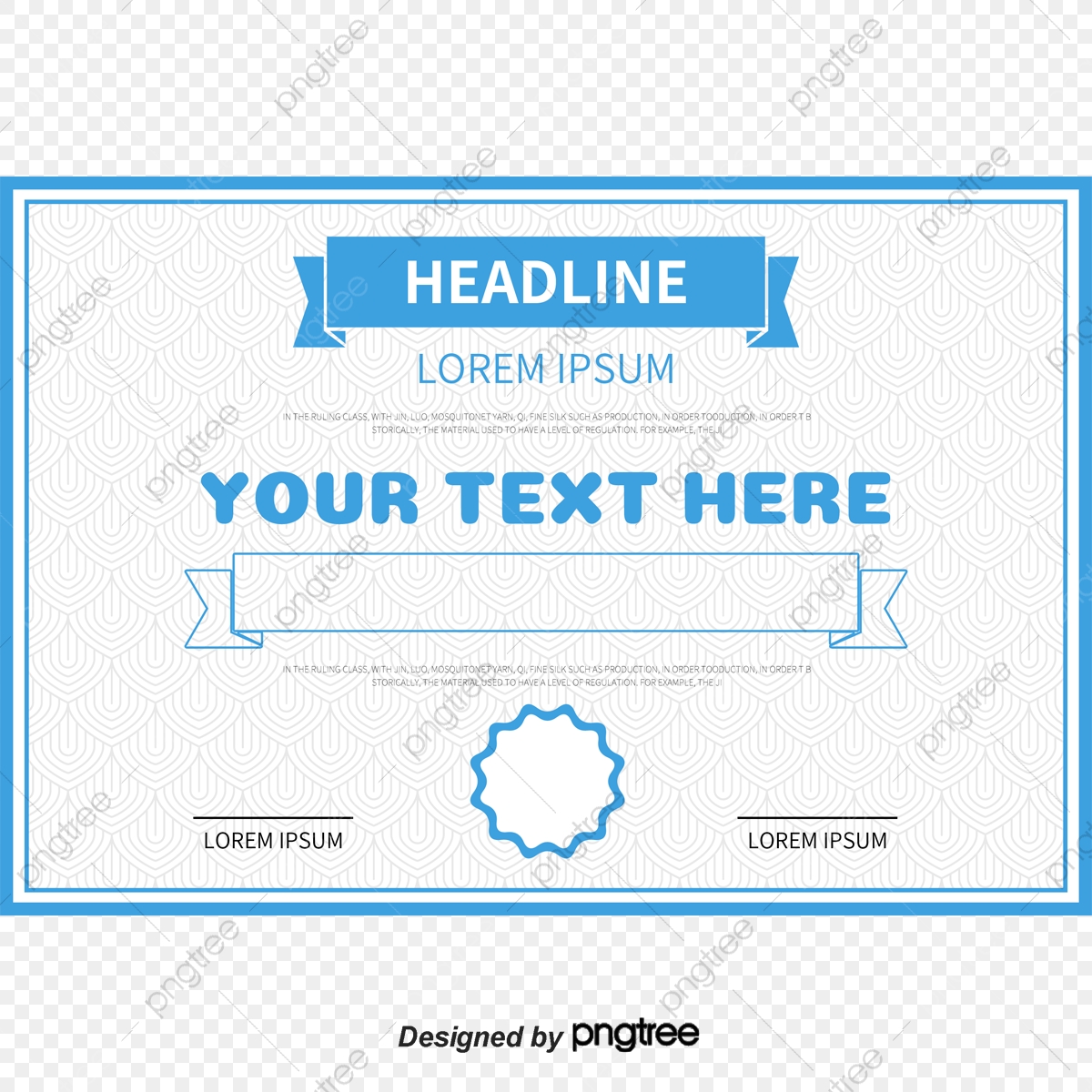 Blue Certificate Border Vector At Vectorified.com 