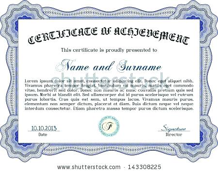 Blue Certificate Border Template 450x355 Blue Certificate Border Template