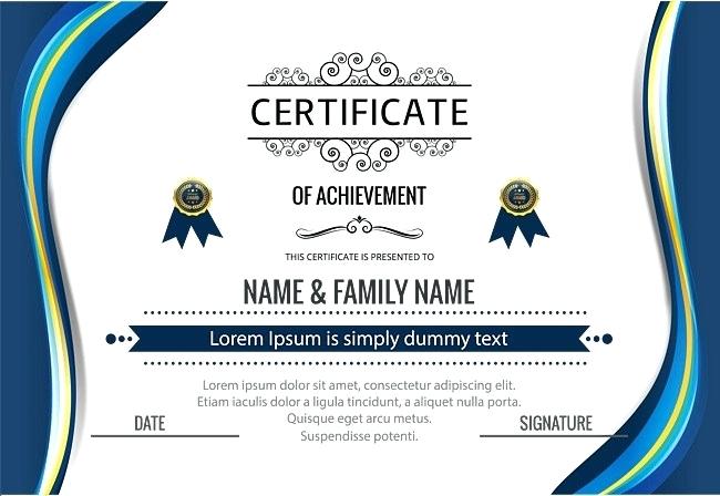 Blue Border Qualification Certificate Vector Template And Blank 650x448 Blue Border Qualification Certificate Vector Template And Blank