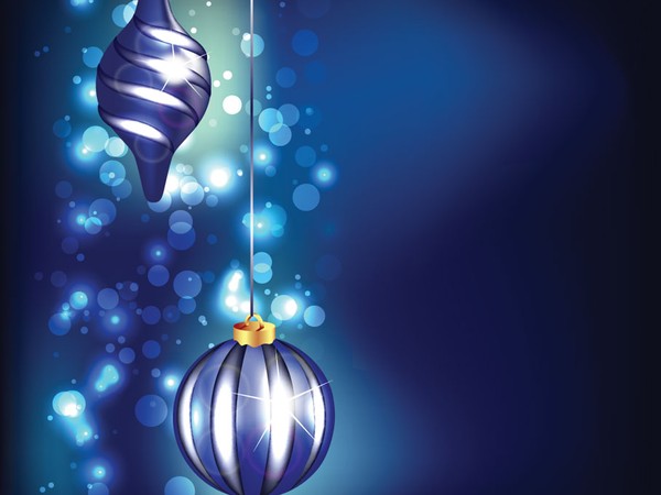 600x450 Blue Christmas Vector Background