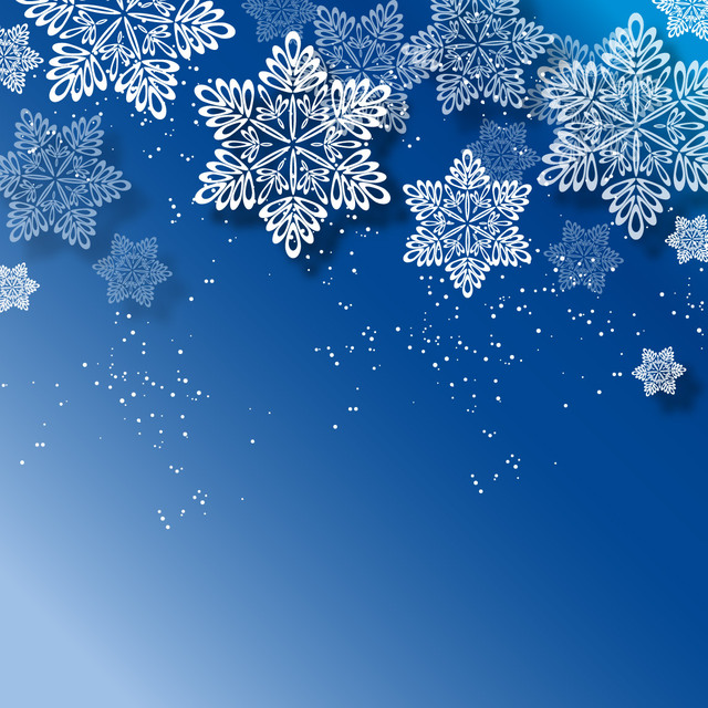 640x640 Free Vectors Blue Christmas Background With White Snowflakes