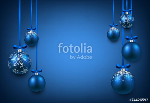 500x346 Background With Blue Christmas Balls Stock Image And Royalty