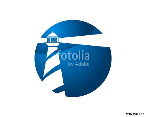 Blue Circle Lighthouse Logo Stock Image And Royalty Free Vector 500x400 Blue Circle Lighthouse Logo Stock Image And Royalty Free Vector