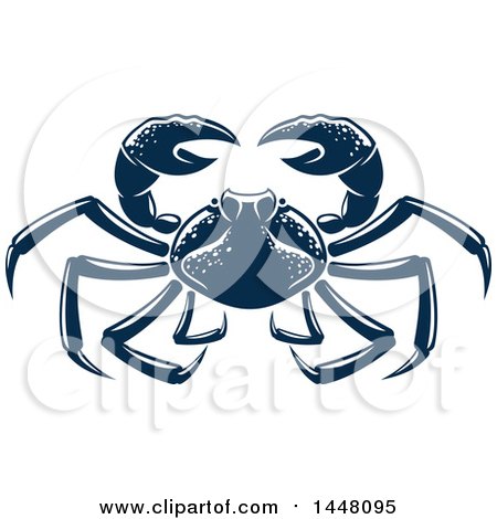 450x470 Clipart Of A Navy Blue Crab