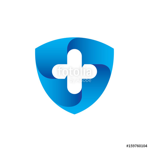 500x500 Blue Shield Cross Medical Logo Stock Image And Royalty Free
