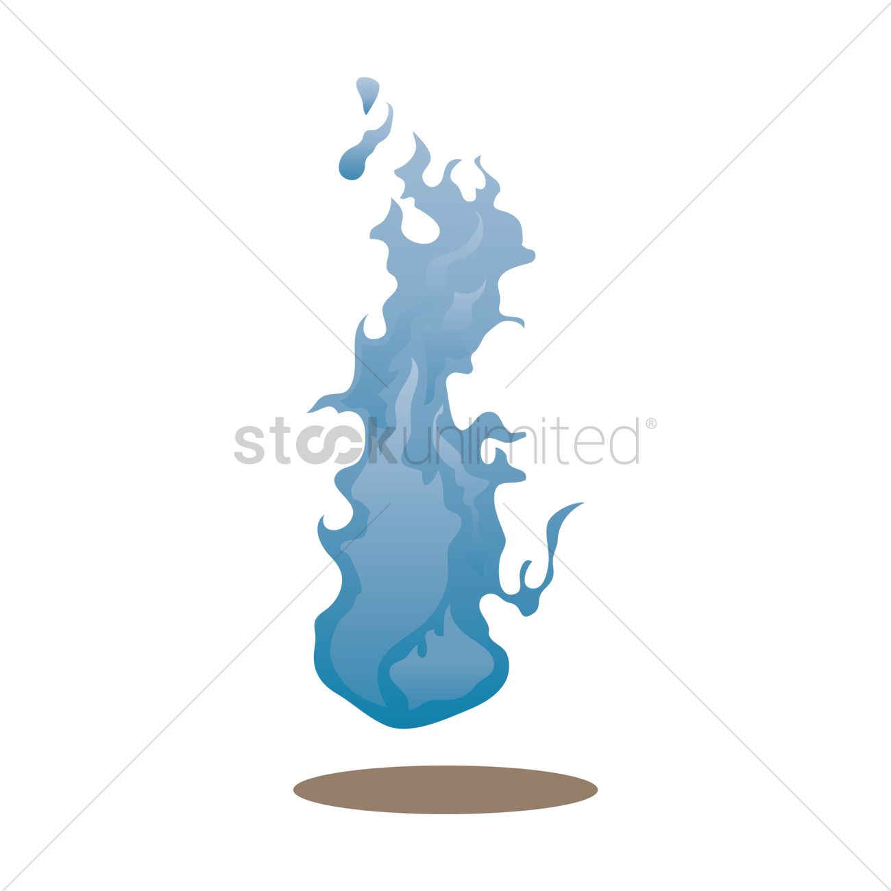 1300x1300 Blue Flame Vector Image