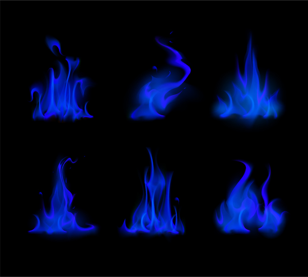600x540 Blue Flame Illustration Vector Material Free Download