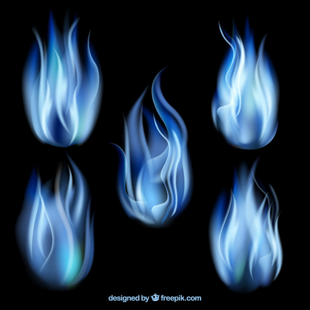 626x626 Blue Flames Vector Free Download