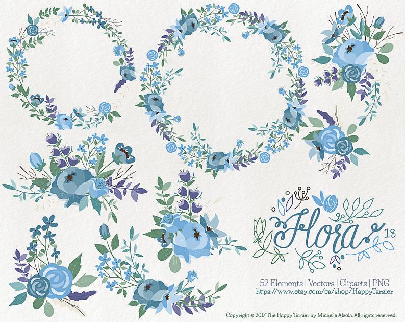 794x630 Flowers Clipart Flora Flowers Floral Vector Graphics Etsy