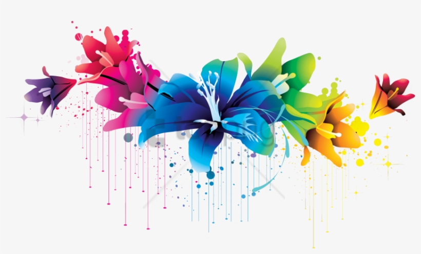 820x494 Free Png Colorful Floral Design Png Png Image