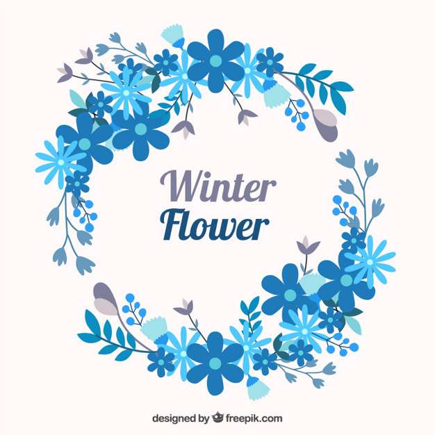 626x626 Winter Floral Wreath Vector Free Download