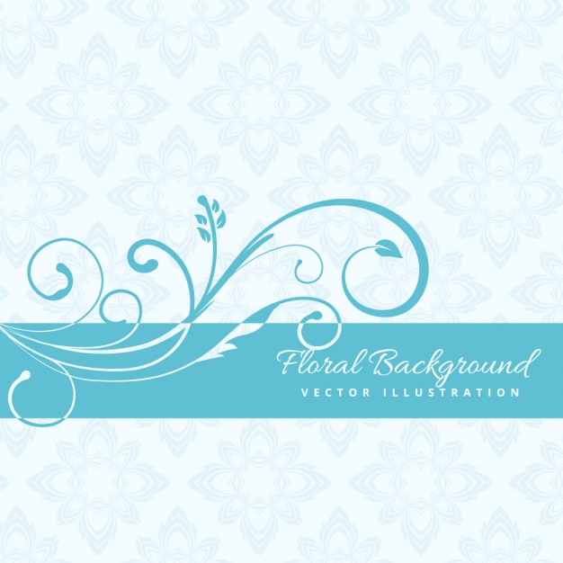 626x626 Blue Floral Background Vector Free Download