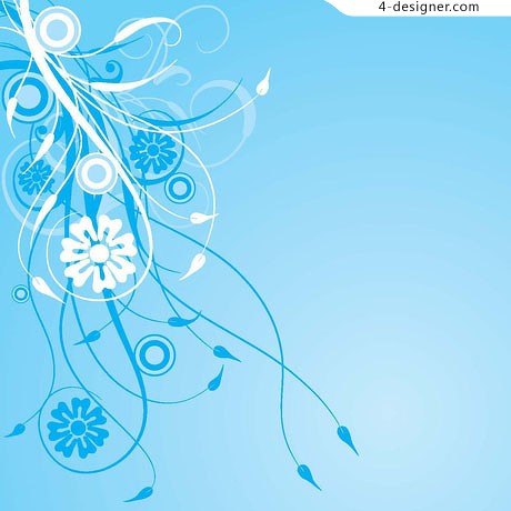 Blue Flower Background Vector at Vectorified.com | Collection of Blue ...