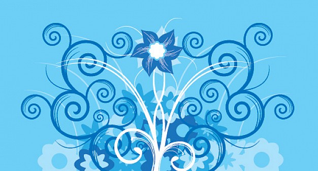 626x337 Blue Flower Vector Free Download