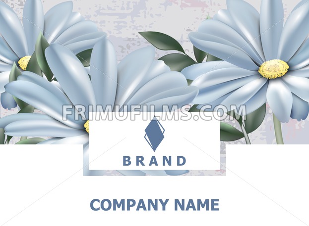 623x457 Business Card Brand Book Vintage Spring Flowers Background