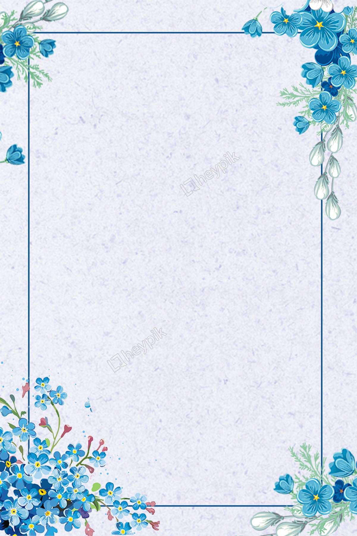 1200x1799 Blue Flowers Lines The Summer Solstice Background Vector Design