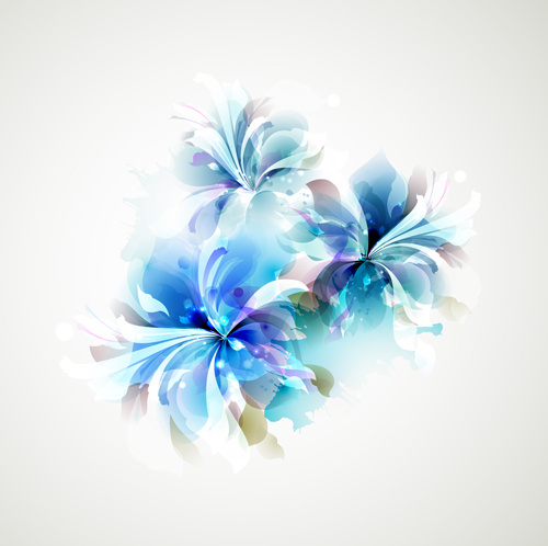 500x498 Blue Flower Backgrounds Vector Free Vector In Encapsulated