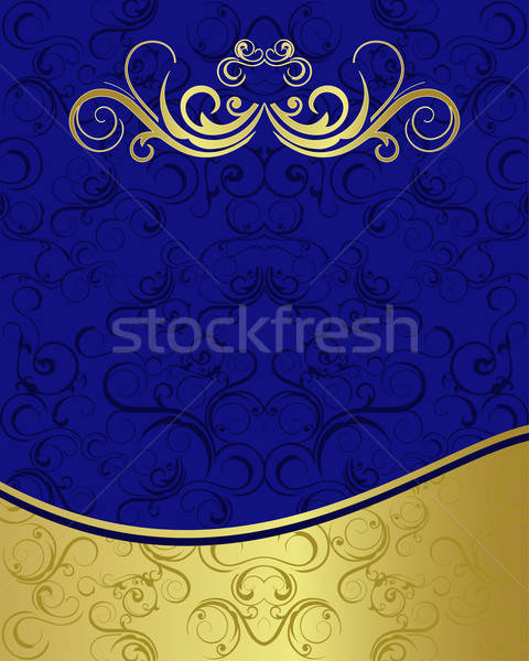 480x600 Vector Gold Blue Background Vector Illustration Lena Berntsen