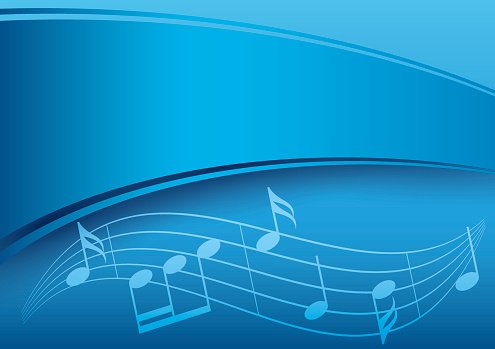 495x349 Dark Blue Music Background With Gradient Vector Premium Clipart