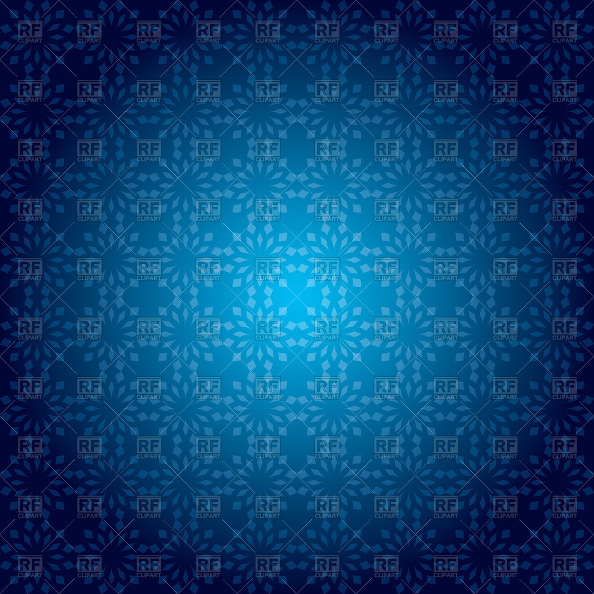 1200x1200 Dark Blue Vintage Floral Pattern With Radial Gradient Vector Image