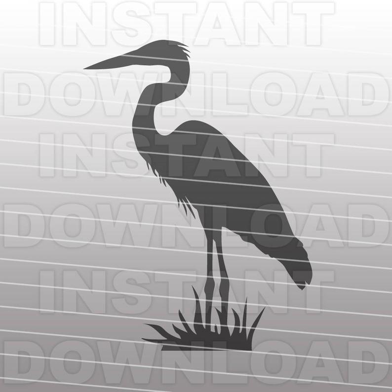 794x794 Great Blue Heron Cutting Template Clip Art For Etsy
