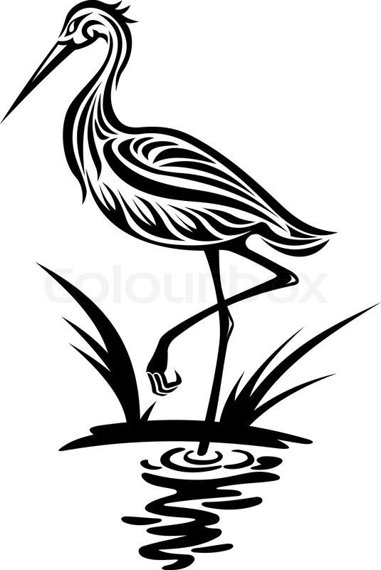535x800 Stock Vector Of 'heron Bird' Blue Heron Heron Tattoo