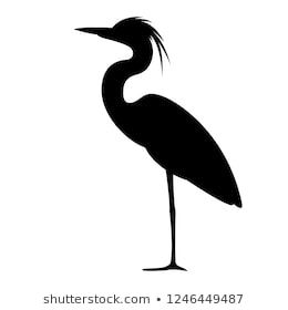 260x280 Heron Walking Vector Illustration,,profile View, Black