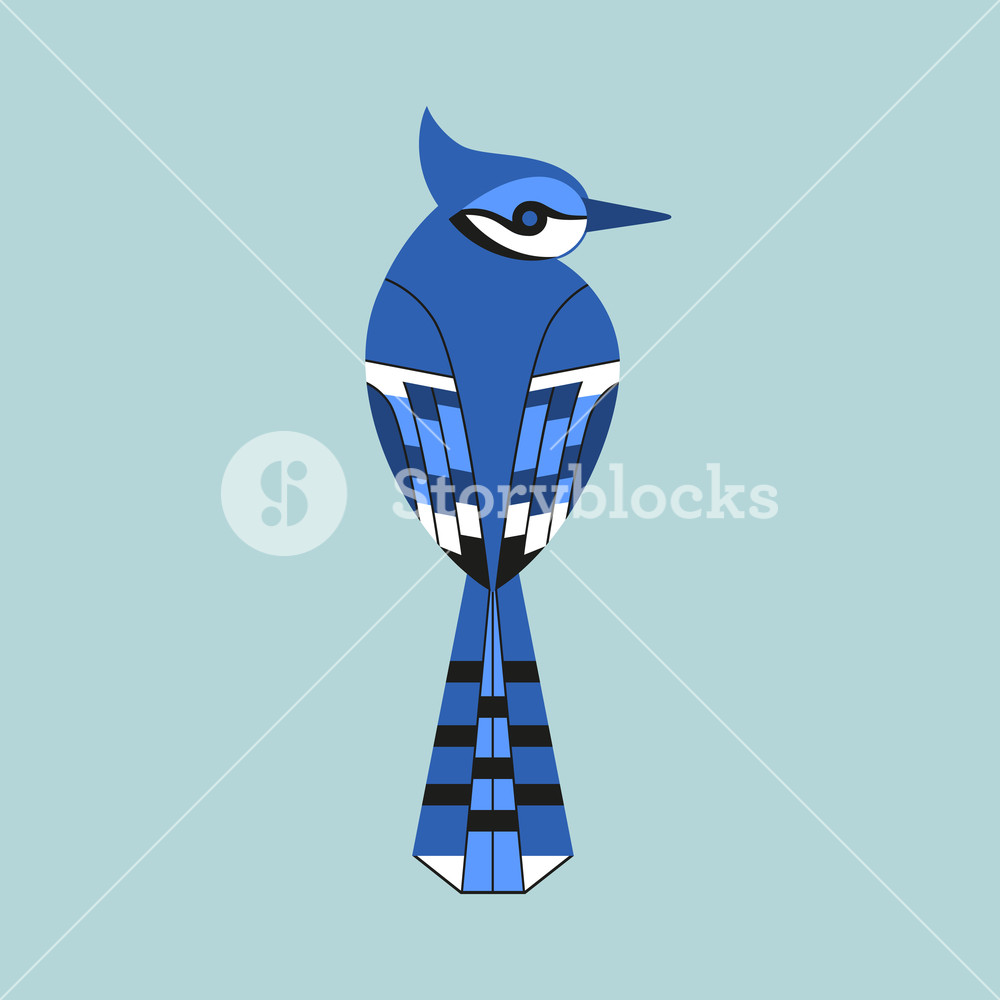 Cute Blue Jay Bird Icon Sitting Animal Sign Minimal Flat 1000x1000 Cute Blue Jay Bird Icon Sitting Animal Sign Minimal Flat