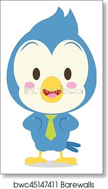 Vector Blue Jay Illustration Character, Art Print Barewalls 218x382 Vector Blue Jay Illustration Character, Art Print Barewalls