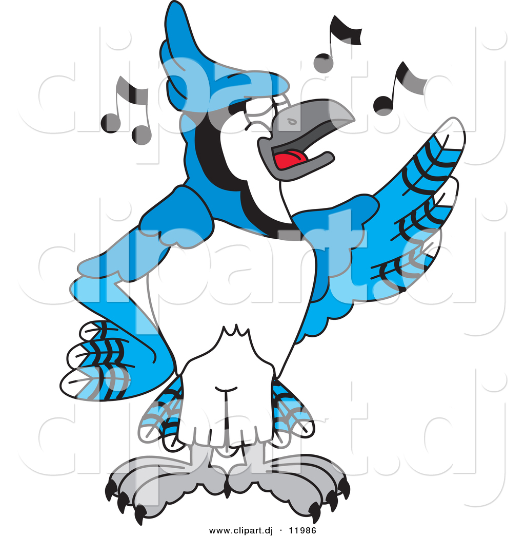 Vector Of A Cartoon Blue Jay 1024x1044 Vector Of A Cartoon Blue Jay