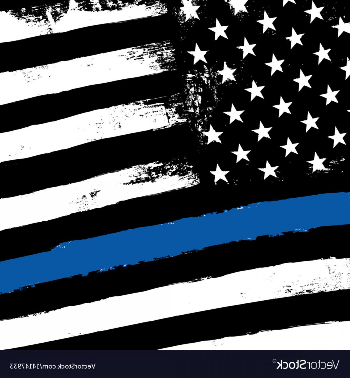 1200x1296 Thin Blue Line Black Flag With Police Blue Line Vector Soidergi