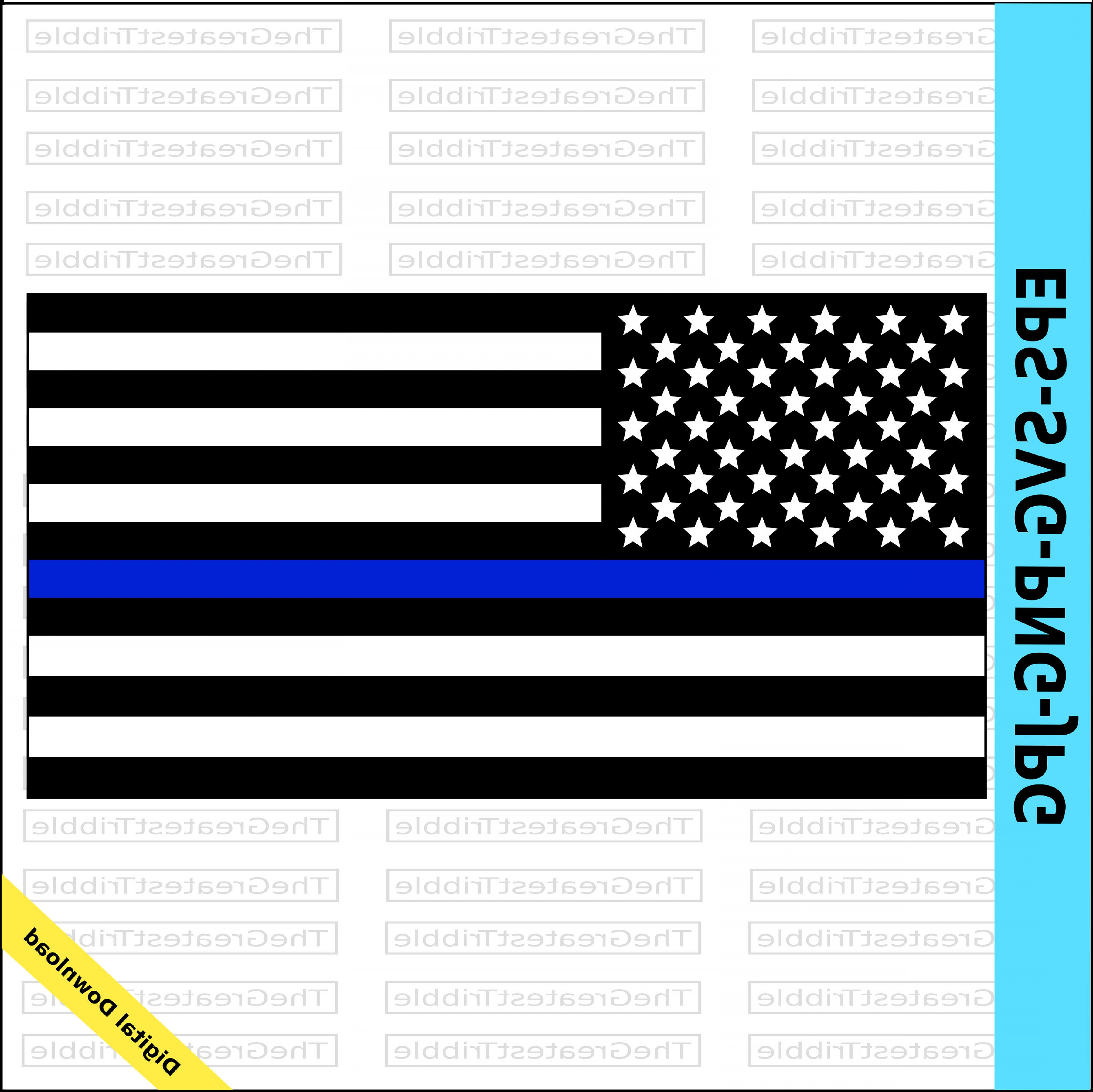 3600x3596 Thin Blue Line United States Flag Soidergi