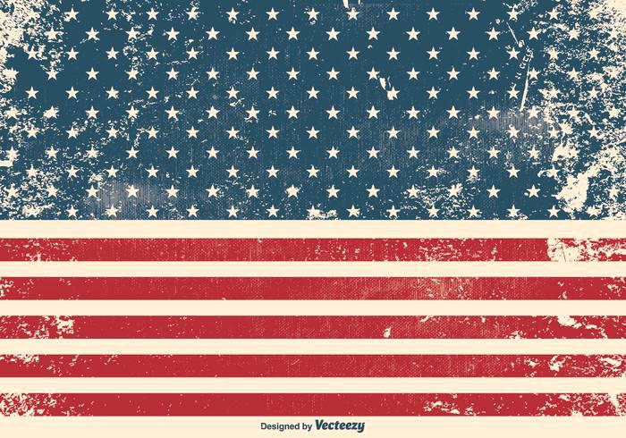 700x490 Distressed American Flag Vector