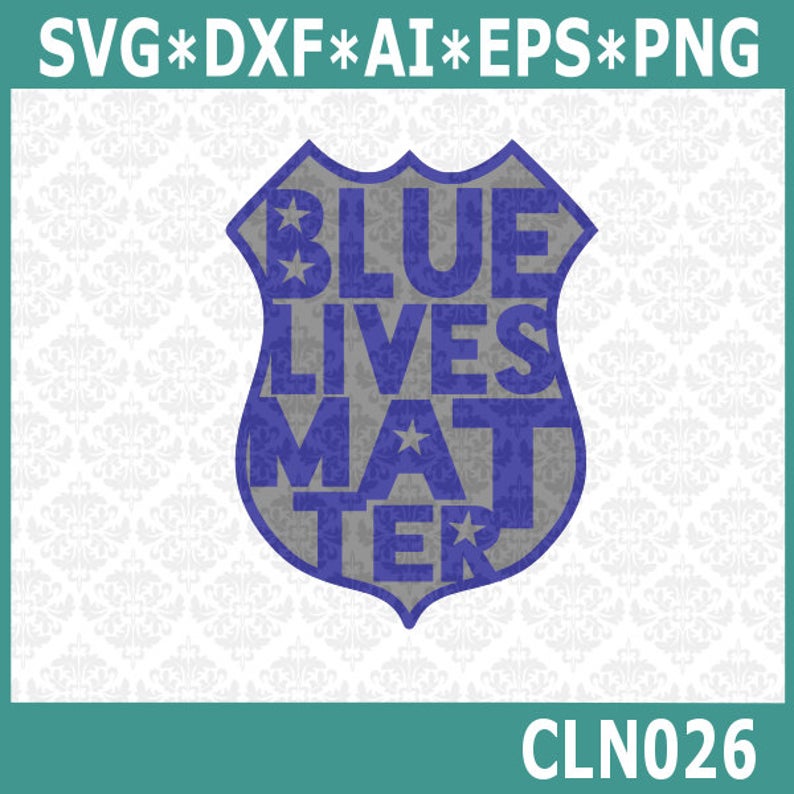 794x794 Blue Lives Matter Police Officer Dxf Cutting Etsy