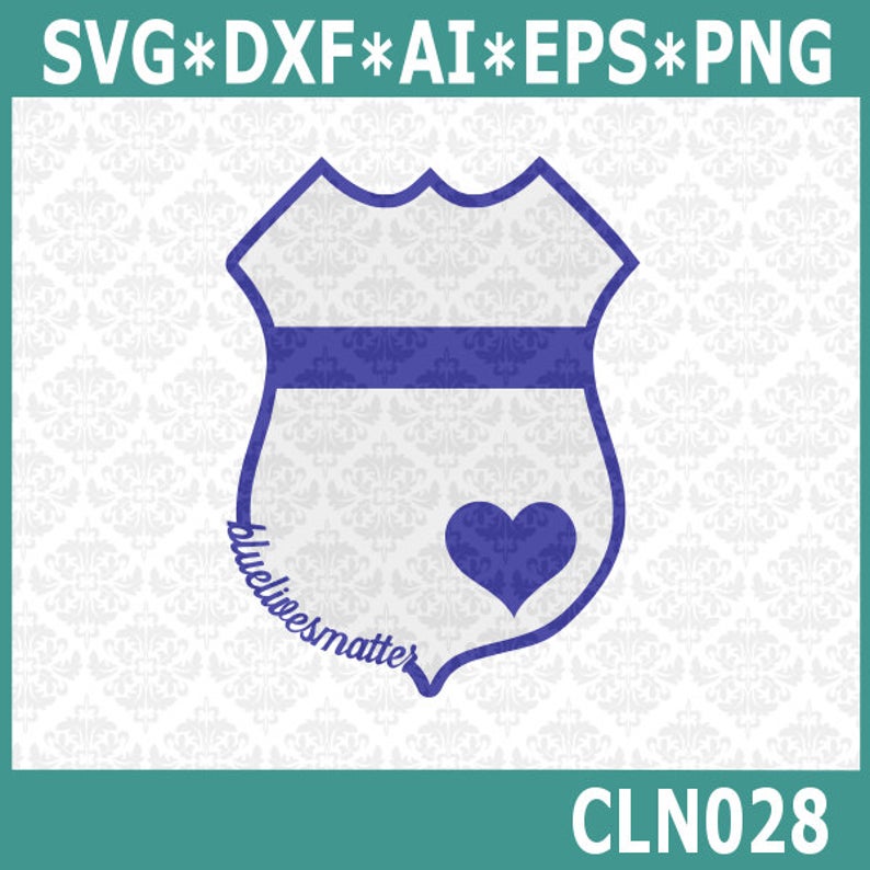 794x794 Blue Lives Matter Police Badge Set Dxf Png Etsy