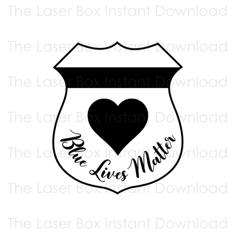 794x794 Police Officer Badge Blue Lives Matter Vector Png Etsy