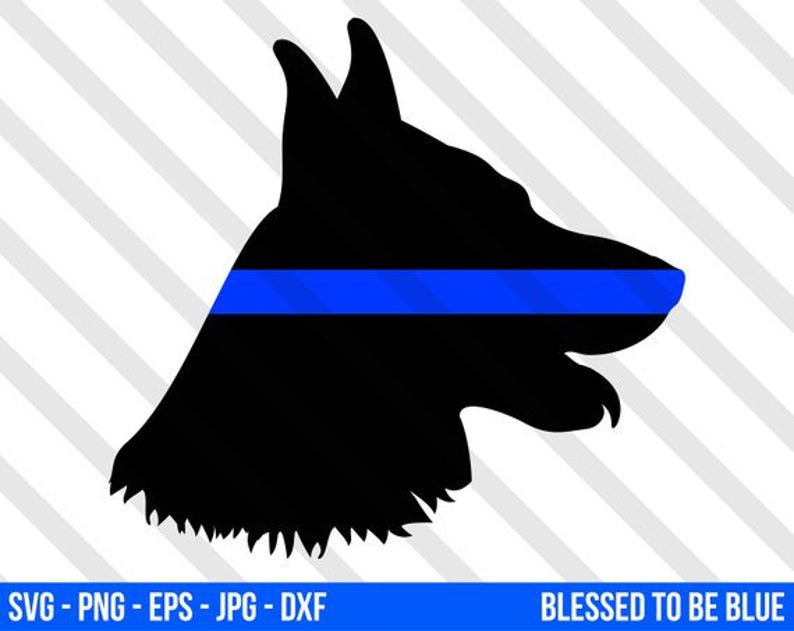 794x631 Thin Blue Line Dog Vector Png Blue Lives Etsy