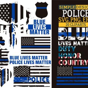 300x300 Unicorn Vector Thin Blue Line Hoodamathrun