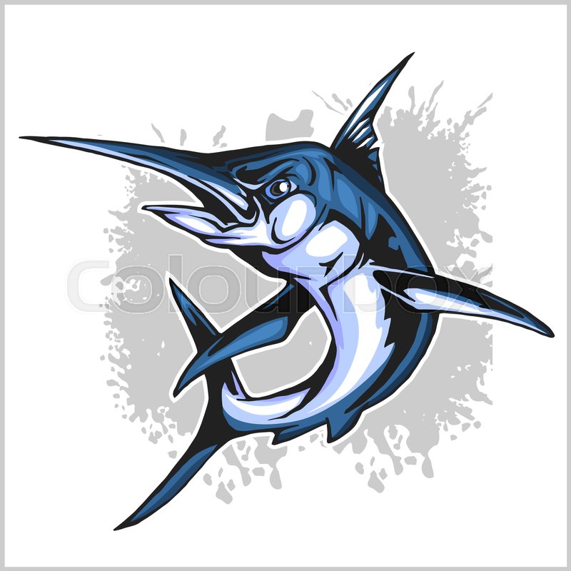 800x800 Realistic Blue Marlin Fish