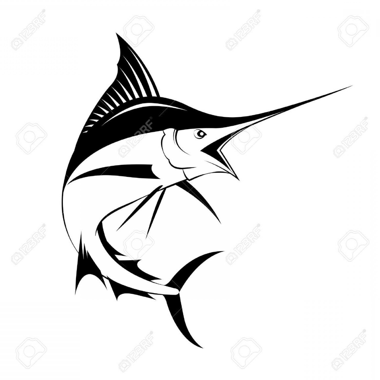 Blue Marlin Vector at Vectorified.com | Collection of Blue Marlin ...