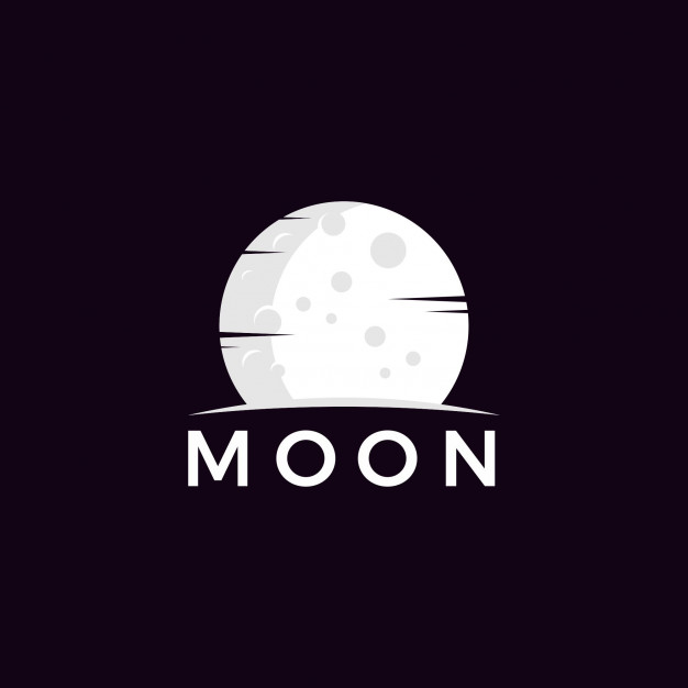 626x626 Minimalist Moon Logo Vector Vector Premium Download
